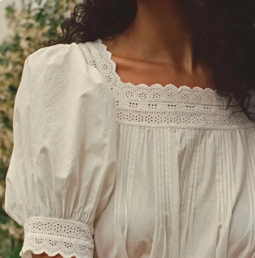 Doen Mignonette Cotton Poplin Dress White Size M / AU 10 for rent on The Volte - main image