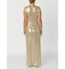 Anthea Crawford Myrah Jersey Gown Gold Size 12 for rent on The Volte - image 3