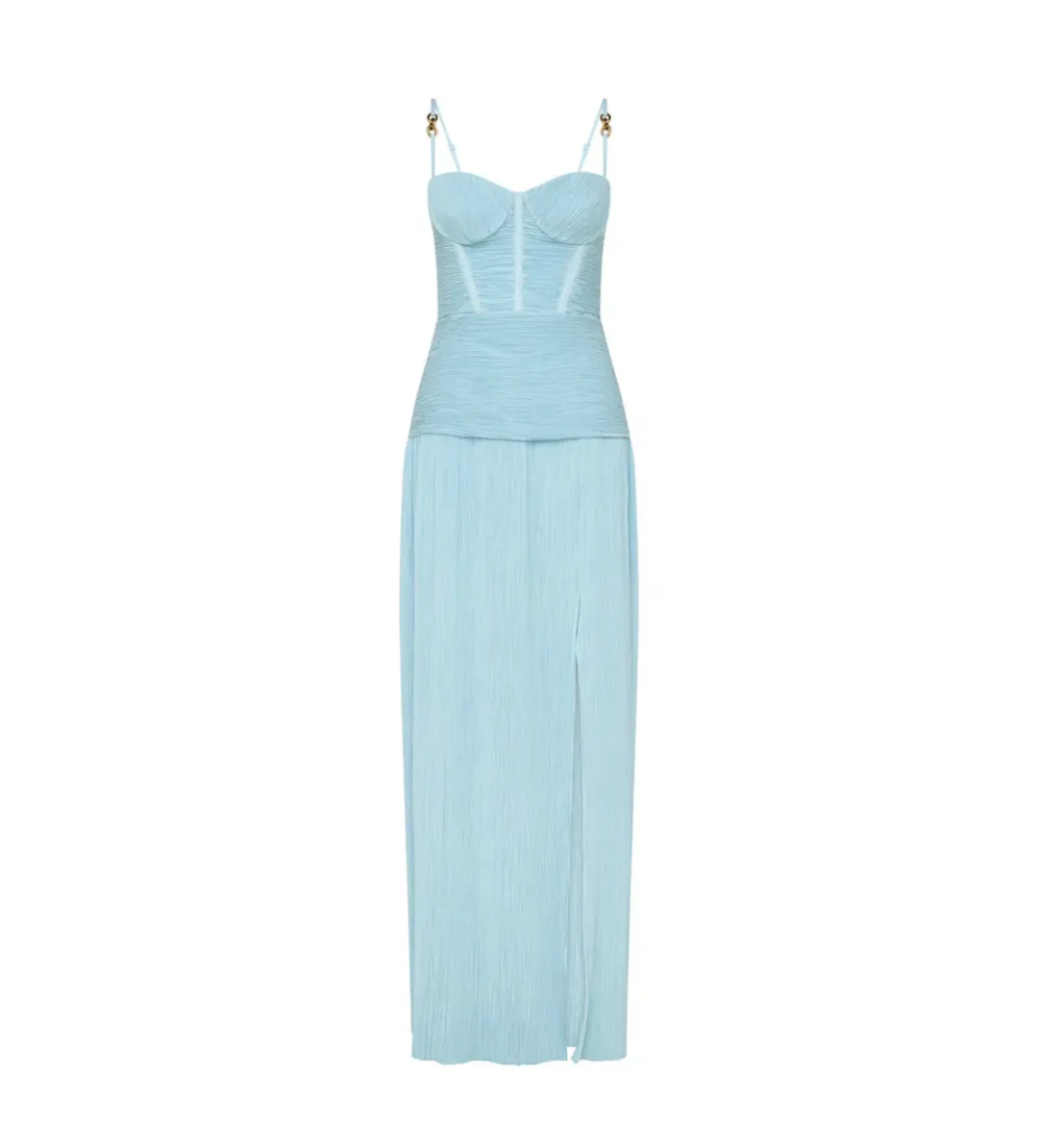 Manning Cartell Double Time Pleat Maxi Dress Acqua Spritz Size XS / AU 6 for rent on The Volte - main image