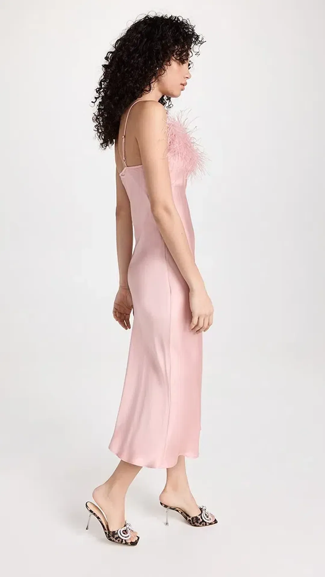 Sleeper Boheme Slip Maxi Dress Pink Size L for rent on The Volte - main image