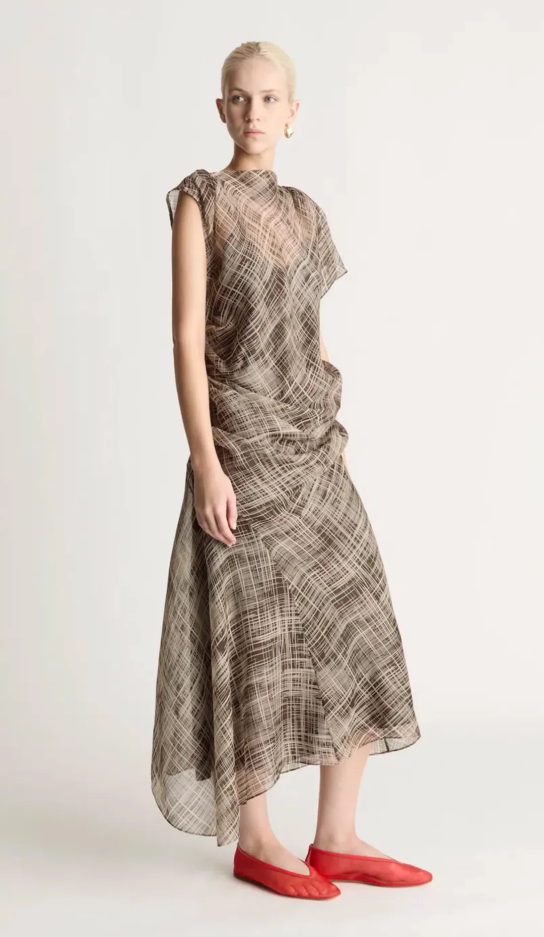 Lee Matthews Posie Dress Chocolate Size AU 10 for rent on The Volte - main image