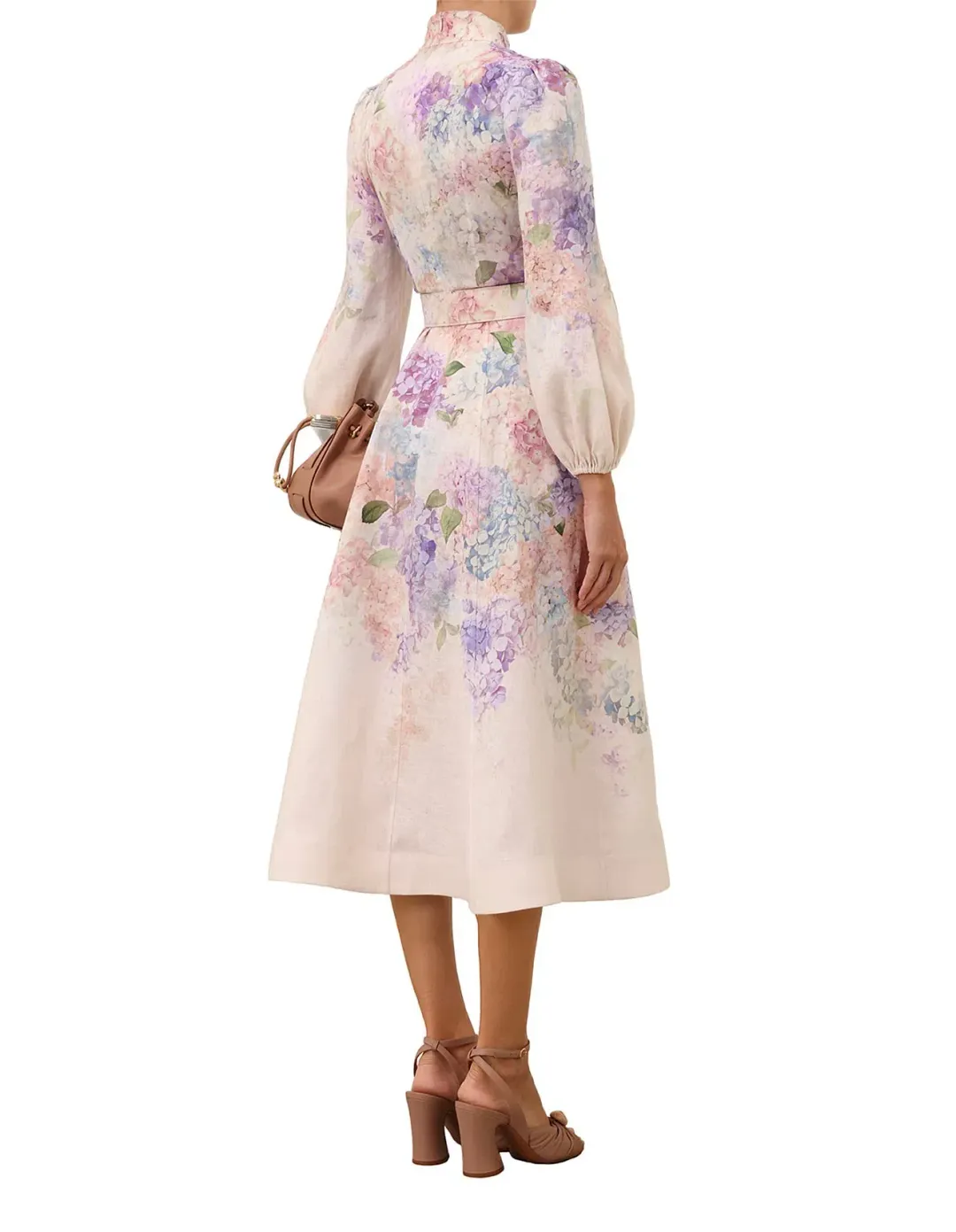 Zimmermann Dawning Buttoned Midi Multi Hydrangea Size AU 14 for rent on The Volte - main image