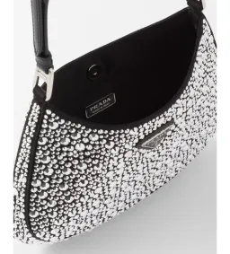 Prada Cleo Satin Bag With Crystals Silver for rent on The Volte - image 3