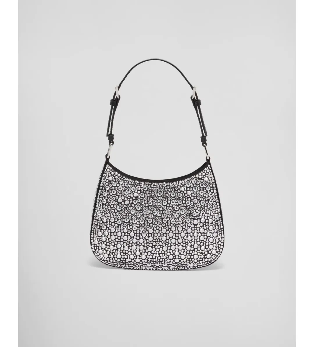 Prada Cleo Satin Bag With Crystals Silver for rent on The Volte - main image