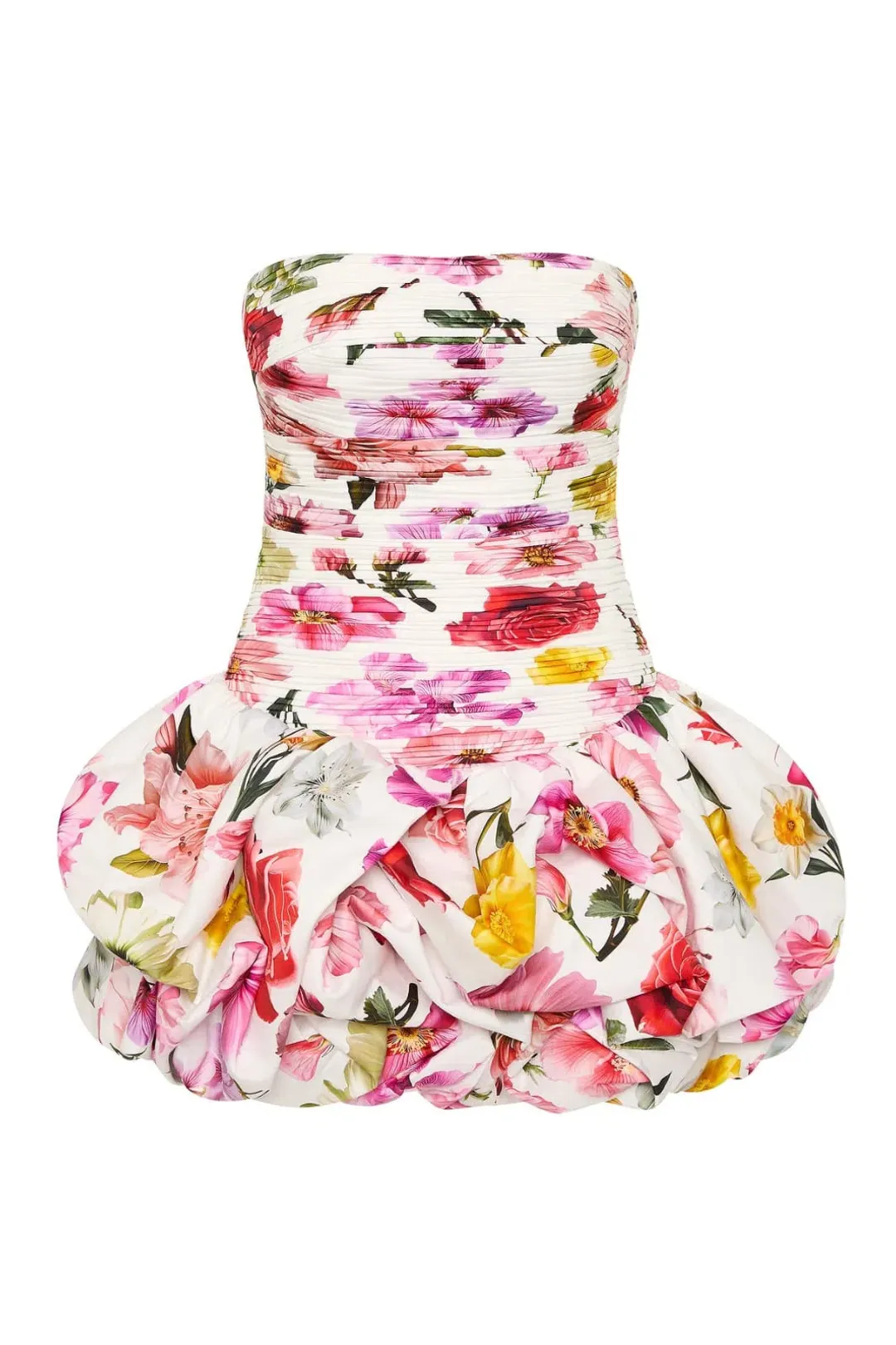Aje Violette Bubble Hem Mini Dress Collage Floral Size AU 8 for rent on The Volte - main image