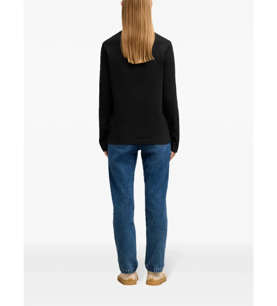 Ami De Coeur Cotton Long Sleeves T-Shirt Black Size M/AU 8 for rent on The Volte - main image