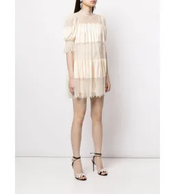 Alice Mccall Sun Moon Lace Mini Dress Nude Size AU 8   for rent on The Volte - image 2
