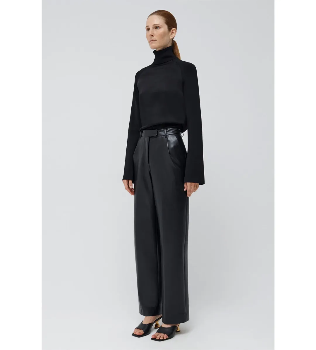 Simkhai Mateo Long Sleeve Turtleneck Top Black Size M/AU 12 for rent on The Volte - main image