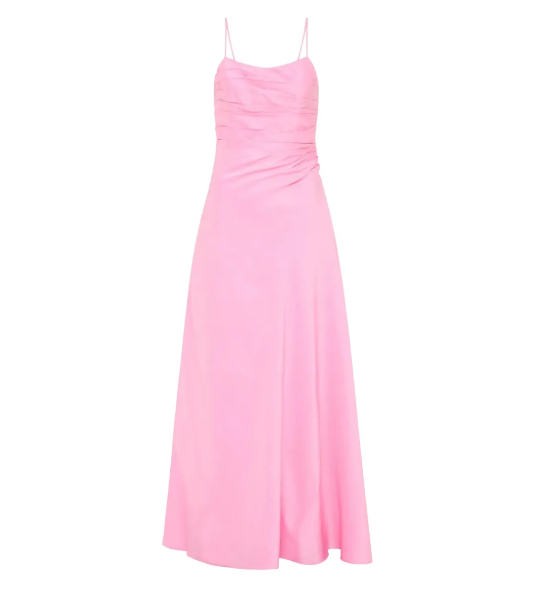 Aje Clarice Draped Maxi Dress in Bon Bon Pink Size 8 for rent on The Volte - main image
