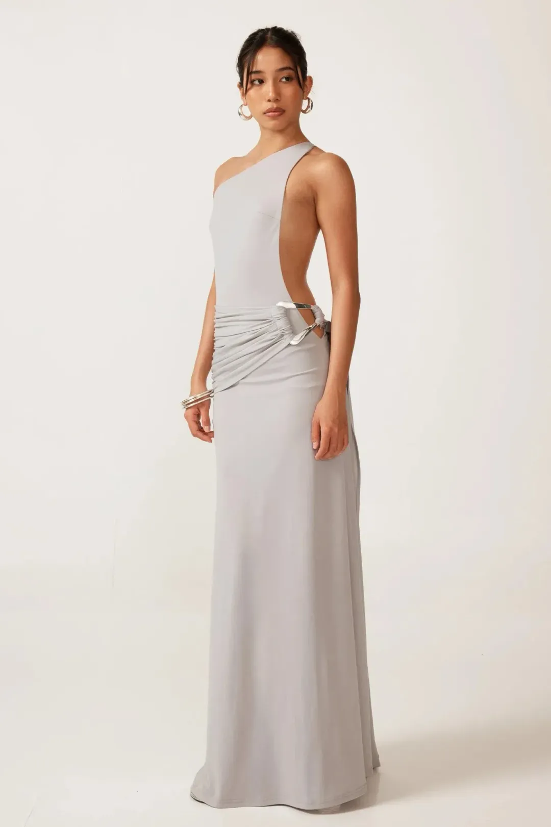 Ance Gria Gaia Maxi Dress Silver Grey Size S / AU 8 for rent on The Volte - main image
