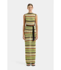 Sir The Label Coastline Tie Dress in Palm Stripe Size 4/AU 14 for rent on The Volte - image 1