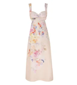 Zimmermann Crush Midi Dress in Multi Floral Size 4 / AU 16 for rent on The Volte - image 1