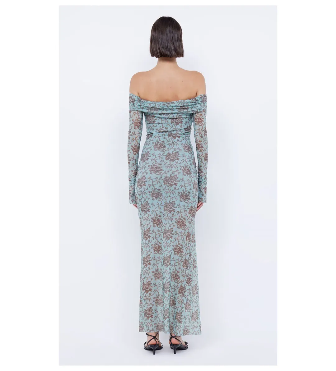 Bec and Bridge Twiggy Long Sleeve in Juniper Floral Size AU 10 for rent on The Volte - main image