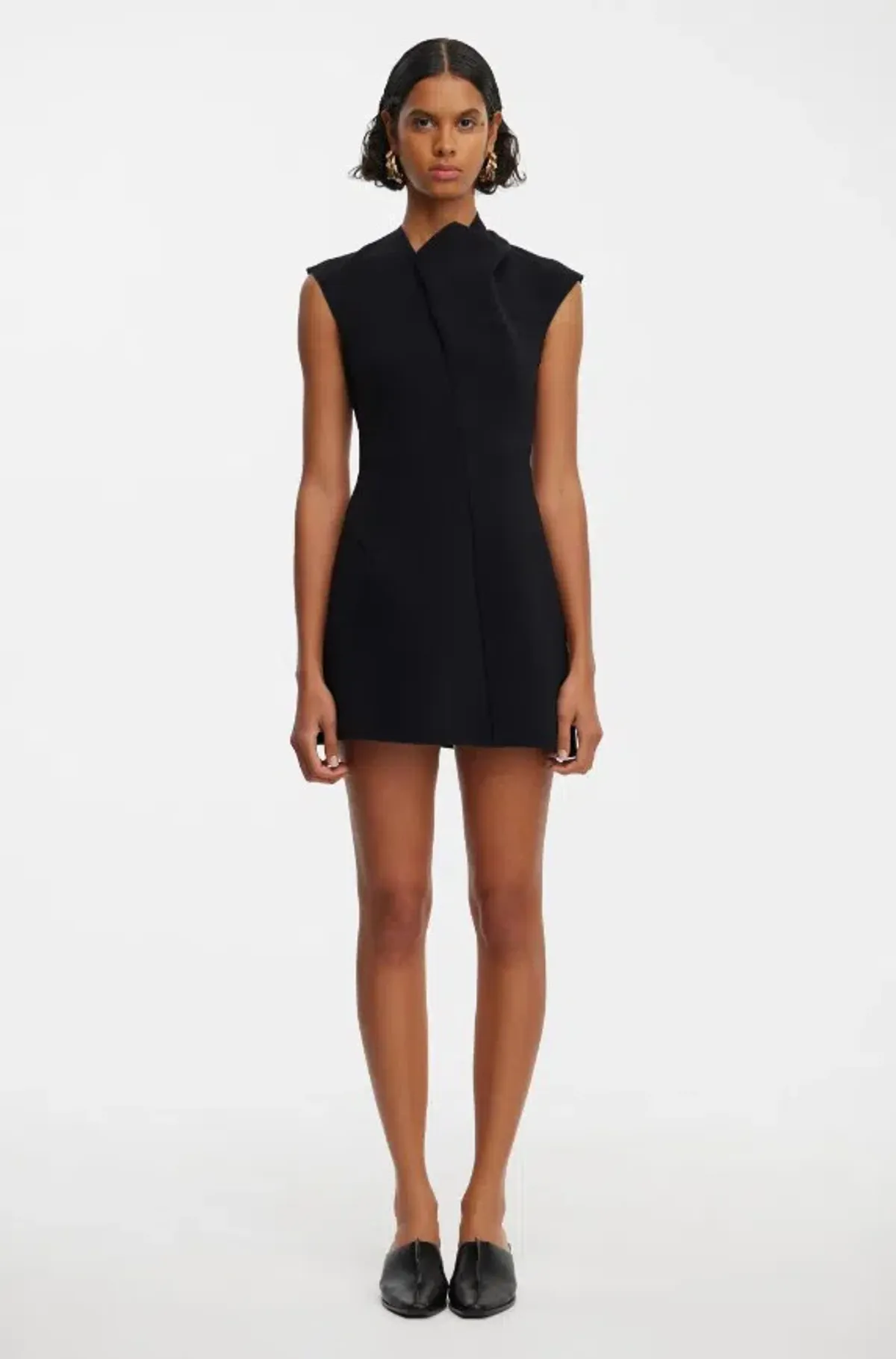 Acler Warfield Mini Dress Black Size 10 for rent on The Volte - main image