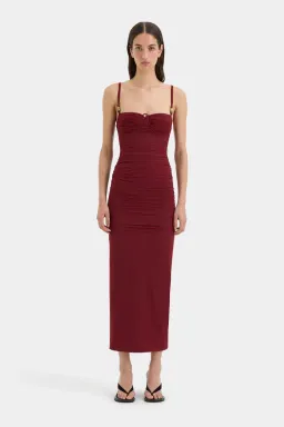 Sir Jacques Beaded Midi Dress Berry Size 1 / Size AU 8 for rent on The Volte - image 1