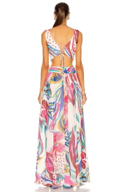 Patbo Flora Maxi Cutout Dress Floral Size 8 for rent on The Volte - image 4