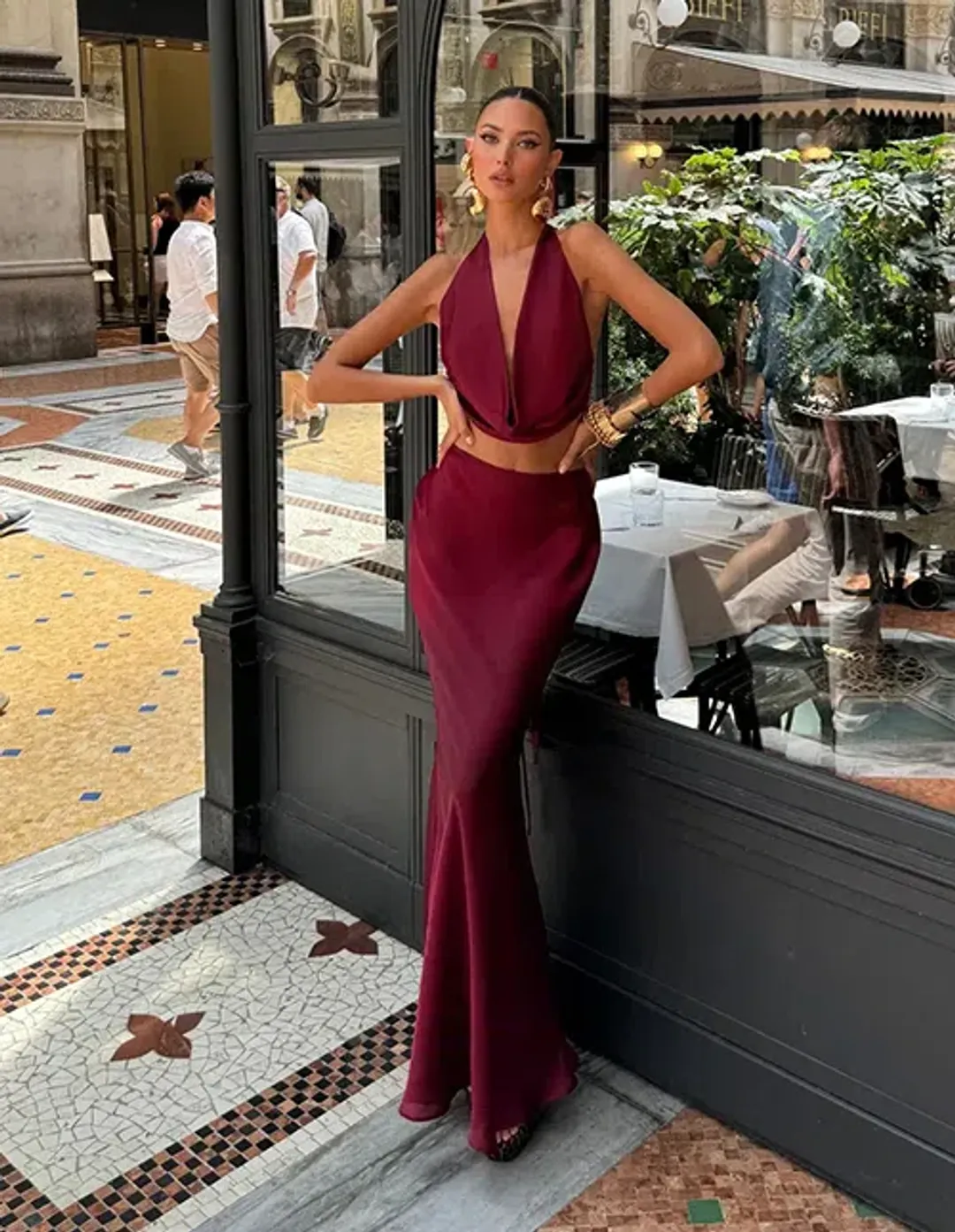 Khirzad Femme Florentina Blouse & Skirt Red Size AU 4 for rent on The Volte - main image