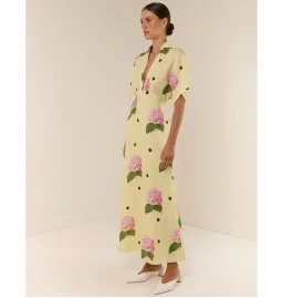 Palm Noosa Jasmine Dress Yellow Floral Size 8 for rent on The Volte - image 2