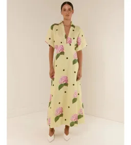 Palm Noosa Jasmine Dress Yellow Floral Size 8 for rent on The Volte - image 1
