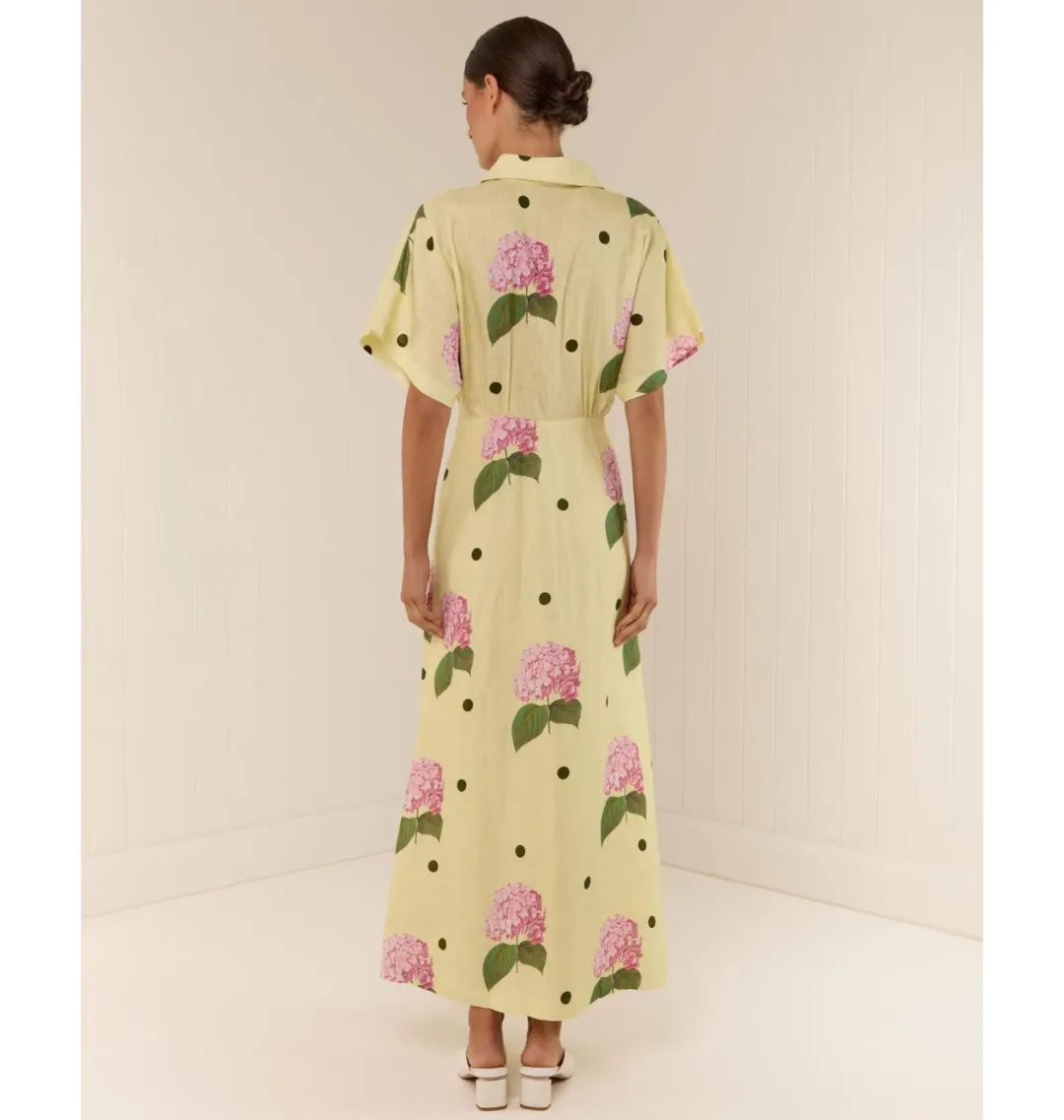 Palm Noosa Jasmine Dress Yellow Floral Size 8 for rent on The Volte - main image