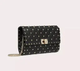 Valentino Rockstud Spike Clutch in Black for rent on The Volte - image 2