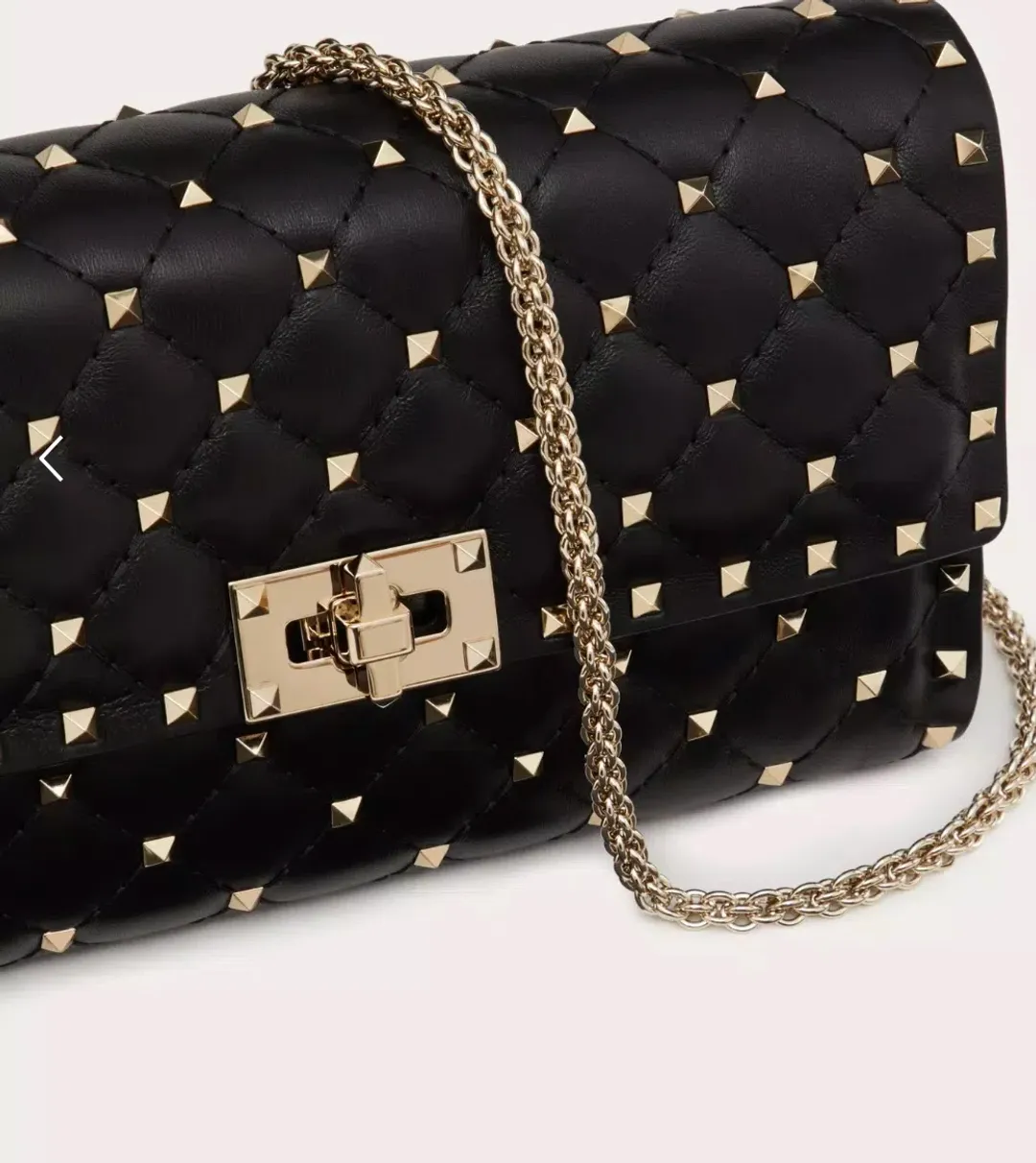 Valentino Rockstud Spike Clutch in Black for rent on The Volte - main image