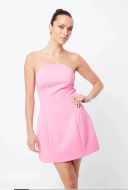 Mossman Tantalise Mini Dress Pink Size 6 for rent on The Volte - image 1