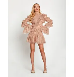 Alice McCall Calypso Mini Dress Blush Size AU 8  for rent on The Volte - image 1