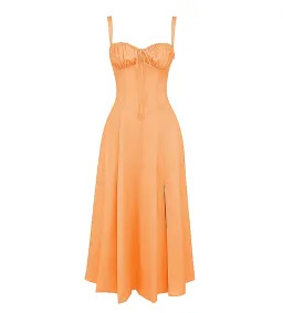HOUSE OF CB Carmen Tangerine Bustier Sundress Size L+/ AU 14 for rent on The Volte - image 2