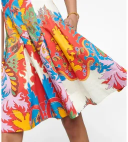 Etro Printed Halterneck Cotton Blend Mini Dress Size 8 for rent on The Volte - image 4