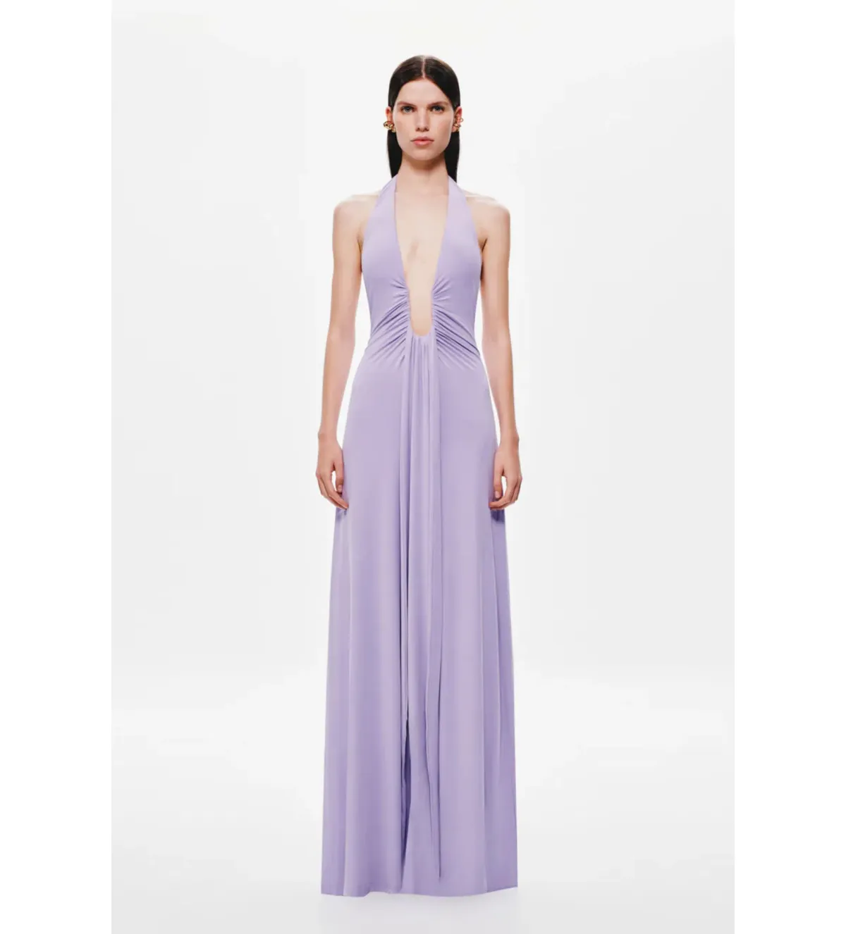 MISHA Jennifer Cupro Maxi Dress Lilac Size 10 for rent on The Volte - main image