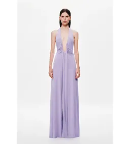 MISHA Jennifer Cupro Maxi Dress Lilac Size 10 for rent on The Volte - image 1