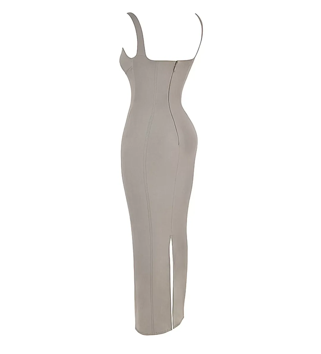 House of CB Rea Body Con Dress in Smoke Size 10 for rent on The Volte - main image