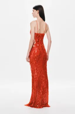 Misha Sapphire Sequin Maxi Dress Red Size AU 6 for rent on The Volte - image 4