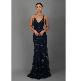 Jadore Sequin Formal Dress Navy Blue Size S / AU 8 for rent on The Volte - image 1