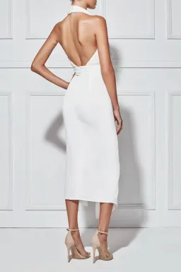 MISHA Lorena Dress White Size 6/XS  for rent on The Volte - image 2