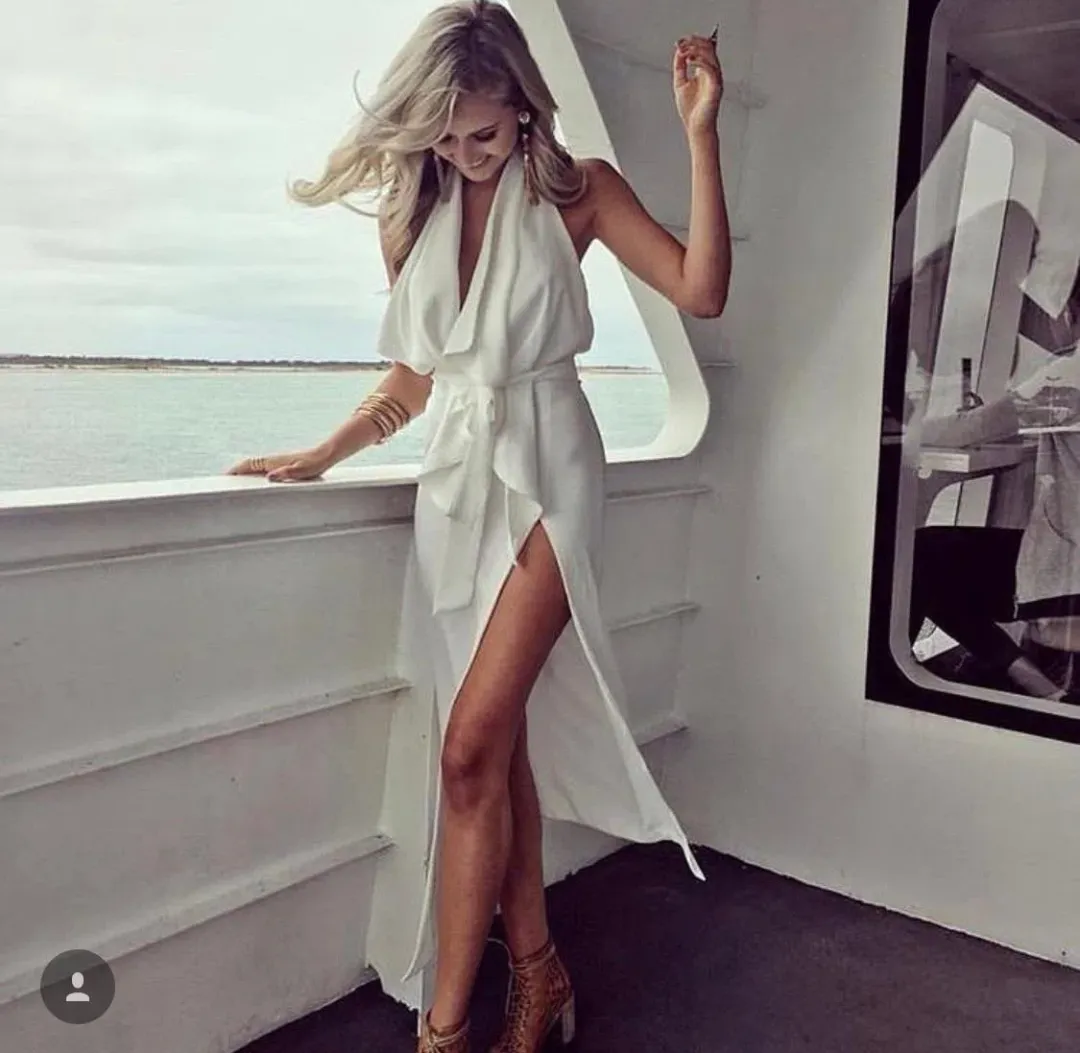 MISHA Lorena Dress White Size 6/XS  for rent on The Volte - main image