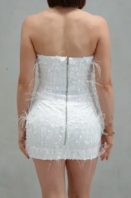 Eliya the Label Tiffany Mini Dress White Size 16 for rent on The Volte - image 3