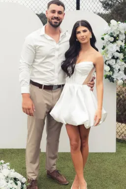 Studio Minc Lush Mini Dress White Size 6 for rent on The Volte - image 3