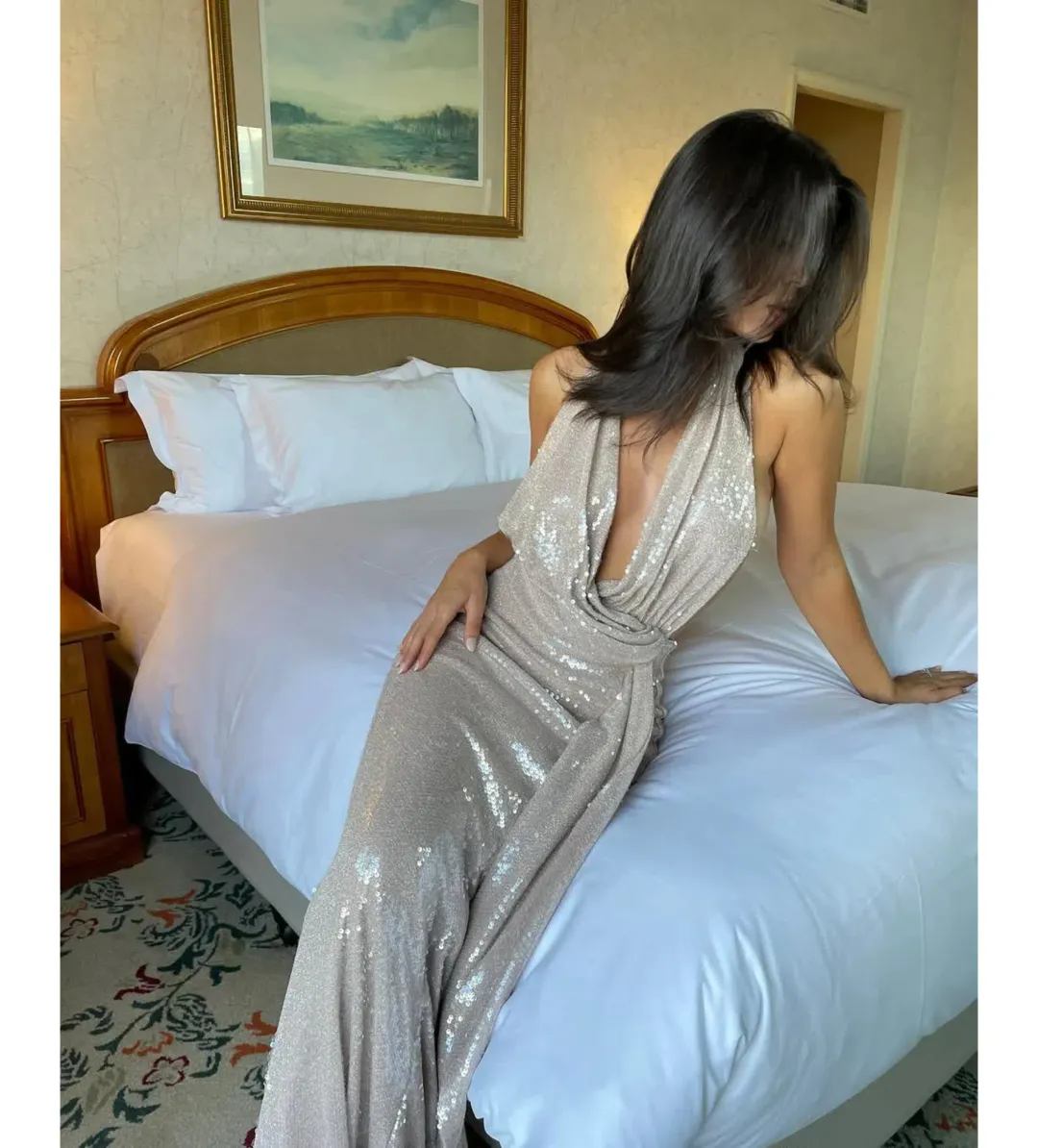 Calia Collection Leila Maxi Dress Taupe Size XS AU 6 for rent on The Volte - main image