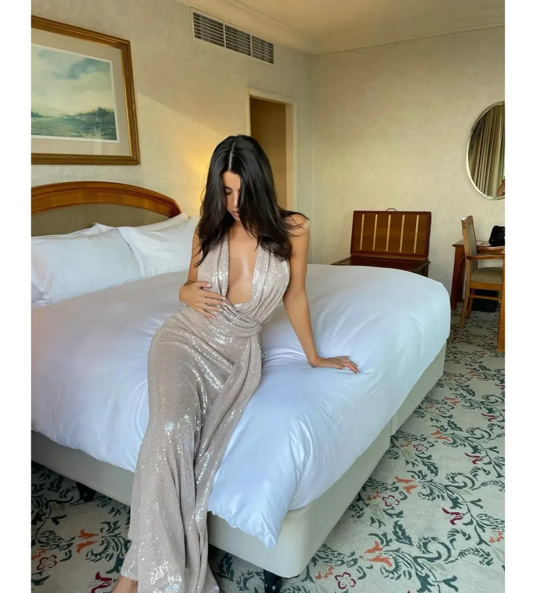 Calia Collection Leila Maxi Dress Taupe Size XS AU 6 for rent on The Volte - main image