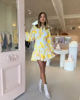 Acler Bastia Mini Yellow Floral Print 10 for rent on The Volte - image 1