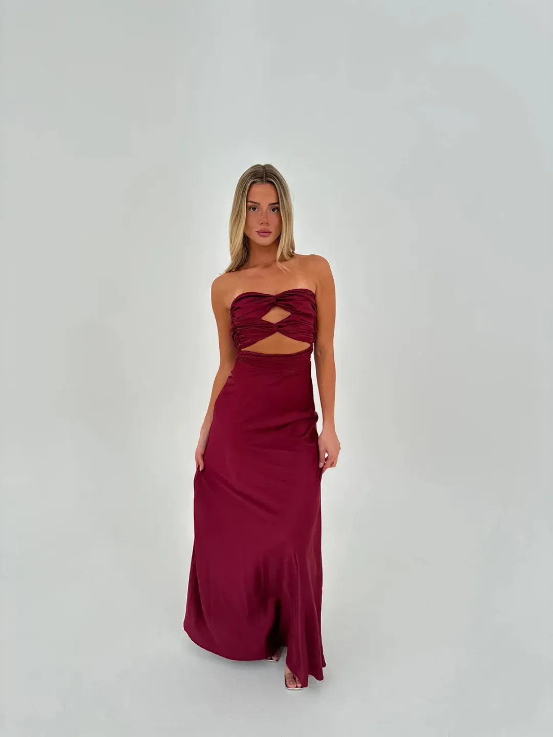 HNTR The Label Berry Inka Maxi Gown  Size S / Size AU 8 for rent on The Volte - main image