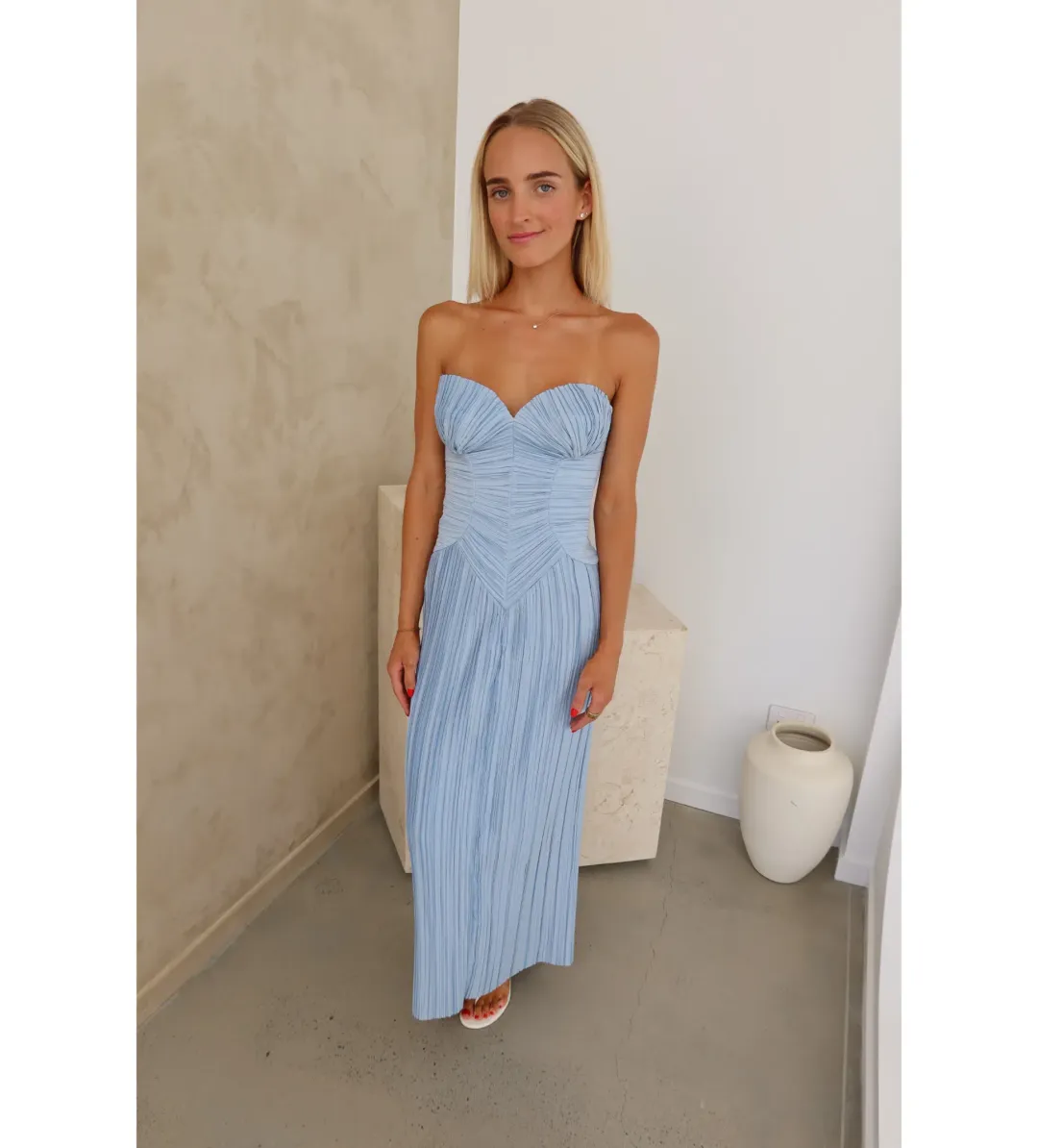 Cult Gaia Ashika Midi Gown Blue Size 6 for rent on The Volte - main image