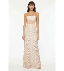 Manning Cartell Supreme Extreme Strapless Gown in Chalk Size S / AU 8 for rent on The Volte - image 1