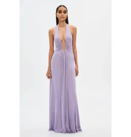 Misha Jennifer Cupro Maxi Dress Lilac Size 8/S for rent on The Volte - image 1
