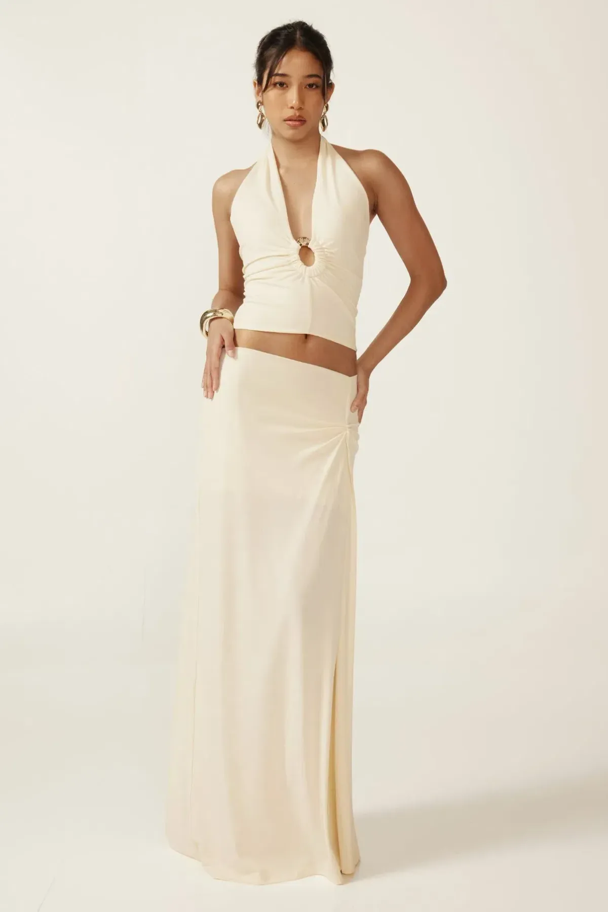 Ance Gria  Nellie Maxi Set Cream Size 8 for rent on The Volte - main image
