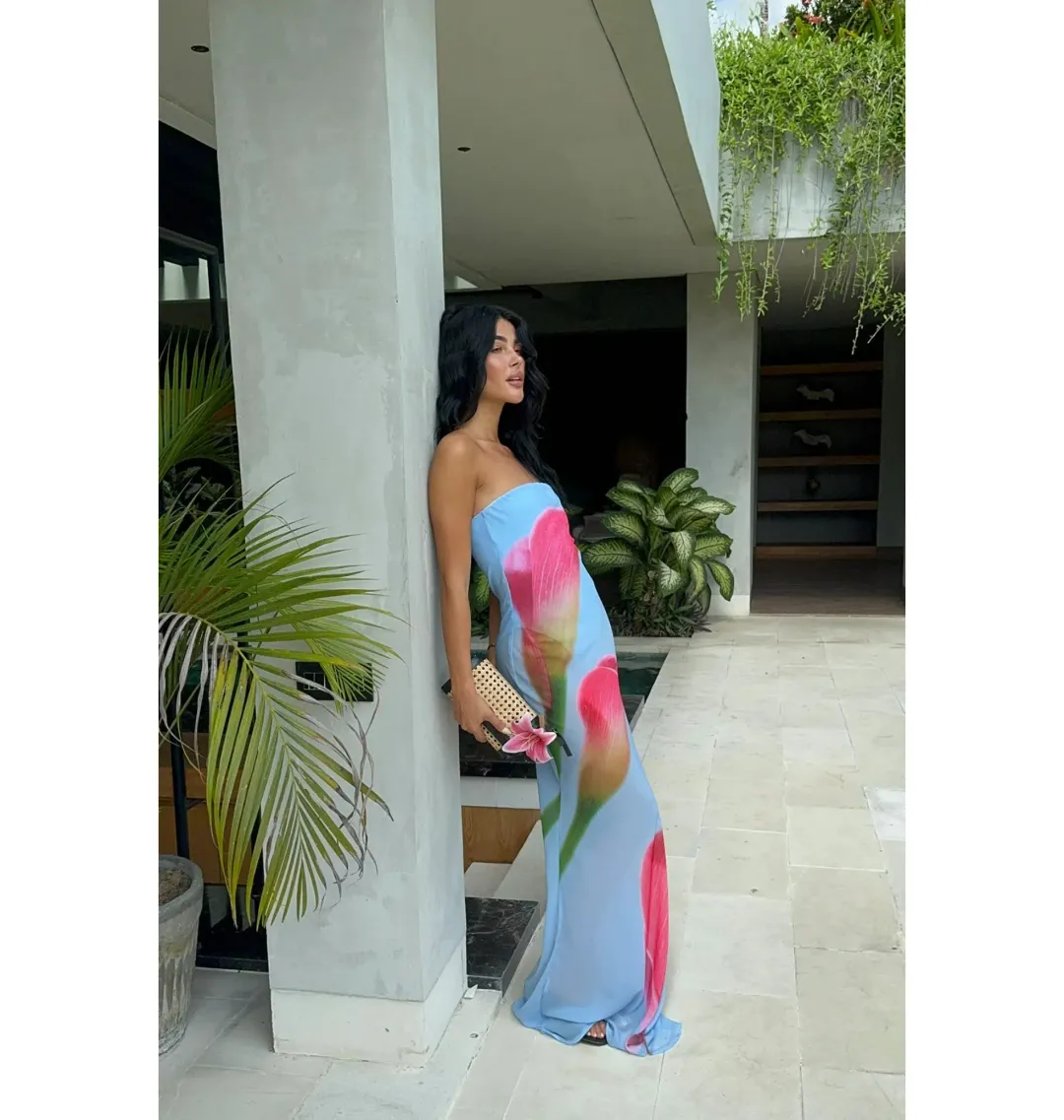 HNTR The Label Alessia Maxi Dress in Calla Size XS / AU 6 for rent on The Volte - main image