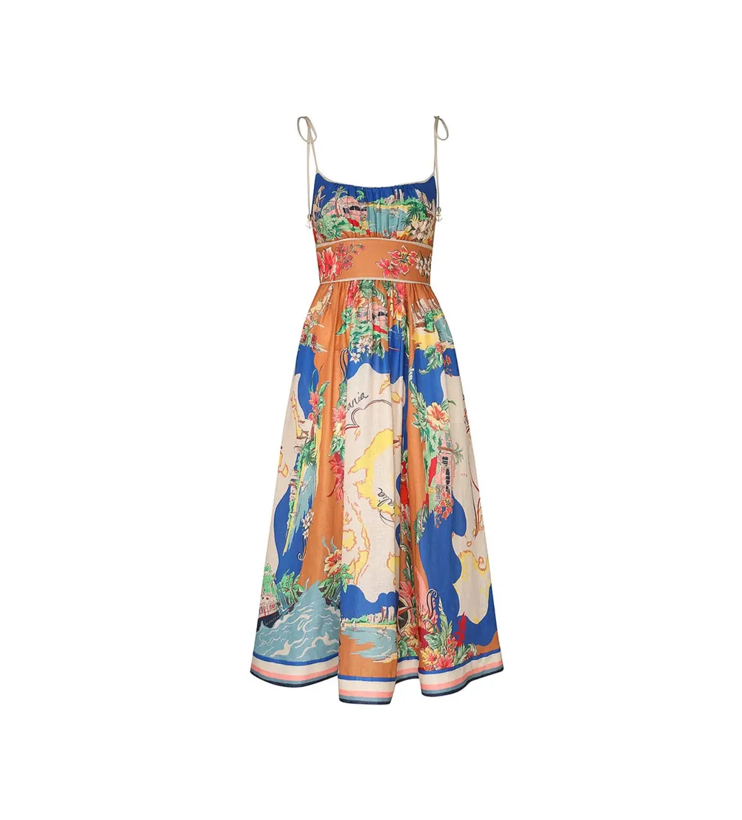 Zimmermann Alight Picnic Midi Dress Size 1 / AU 10 for rent on The Volte - main image