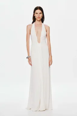 Misha Jennifer Cupro Maxi in White Size 6 for rent on The Volte - image 1